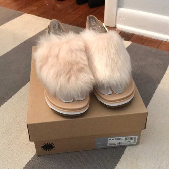 UGG Shoes - UGG Authentic Fur Slingback Sandals